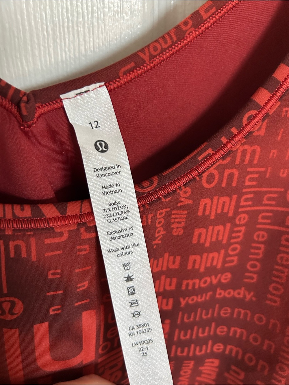 lululemon athletica Maroon Logo-Print Cropped Power Pivot Tank - Picture 4 of 4